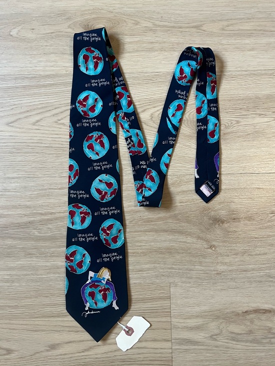 Other - John Lennon Artwork 100% Silk Tie Imagine All The People